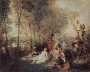 Jean-Antoine Watteau Fetes galantes oil painting artist